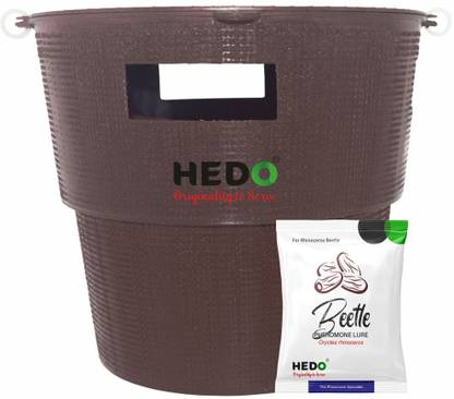 HEDO Bucket Trap & Lure for Rhinoceros Beetle(oryctes Rhinoceros)For Coconut Pack 4