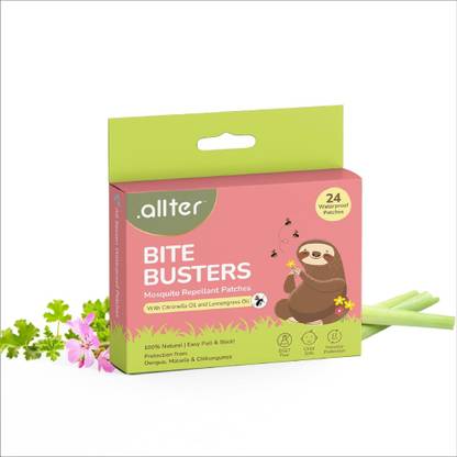 Allter Bite Buster, Natural Mosquito Repellent Patches, With Citronella & Lemongrass