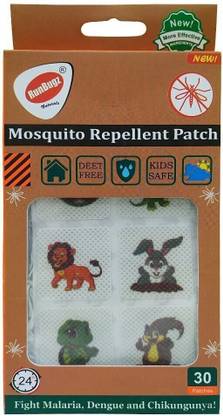 RunBugz Natural Repellent Mosquito Patches for Babies with 24 Hours Protection,30 Patches (Jungle Printed) -(Pack Of 1)