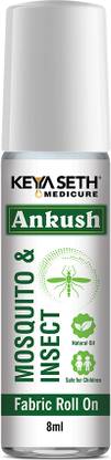 KEYA SETH AROMATHERAPY Ankush Mosquito Insect Fabric Roll On Non-Toxic & No DEET Formula Safe for Baby