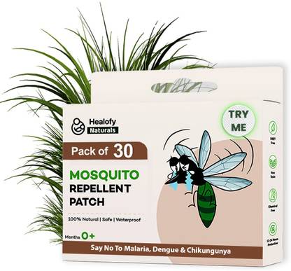 Healofy Naturals Fibre Kids Natural Mosquito Repellent Patches For 0+ month Babies (12 Hours Protection) Mosquito Net