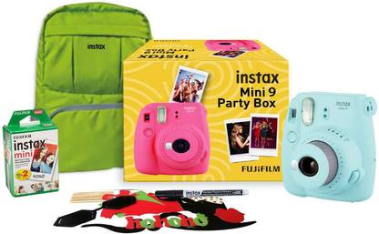 FUJIFILM Instax Mini 9 Party box ice blue Instant Camera