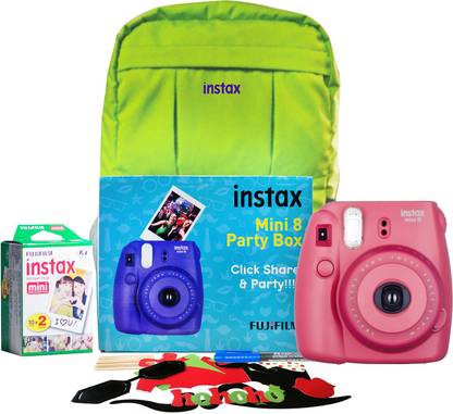 FUJIFILM Instax Mini 8 Party box Raspberry Instant Camera