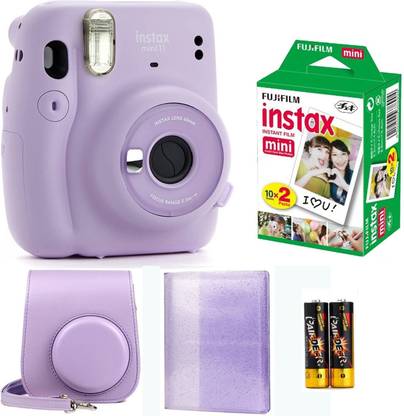 FUJIFILM instax mini 11 Instax Mini 11 lilac purple with twin pack film , pouch and album Instant Camera