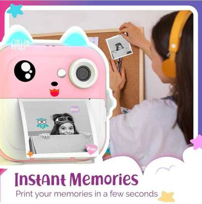 Ritesh camera Instant Print Camera for Kids SD Card Bluetooth Free App Instant Camera
