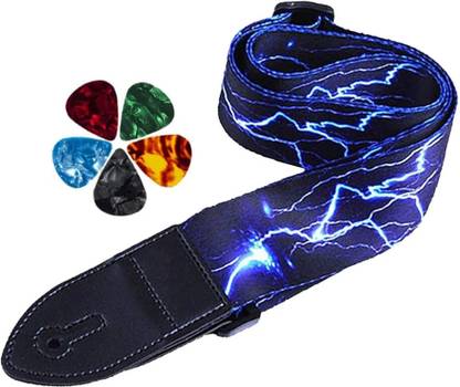 IMAGINEA Guitar Strap with PU Leather Ends | Modern & Comfortable Design | Adjustable Polyester, Nylon Strap