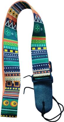 Flare Stylish Adjustable Multi Green Guitar Strap Nylon Strap