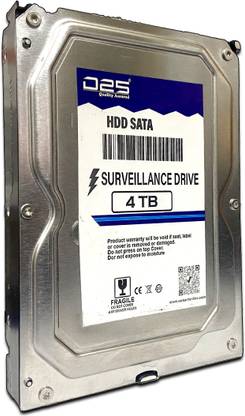 D25 4TB Hard Disk for Hikvision (DS-7108HGHI-M1) 8 Channel HD DVR | 2-Year Warranty 4 TB Surveillance Systems Silver SATA Internal Solid State Drive (SSD) (4TB Hard Disk for Hikvision 8 Channel CCTV Camera DVR | 4TB Surveillance HDD)
