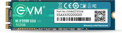EVM M.2 (2280) SATA 512 GB All in One PC's, Desktop, Laptop Black SATA III Internal Solid State Drive (SSD) (EVMM2/512GB)