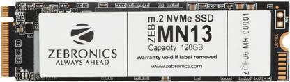 ज़ेबरोनिक्स NVME SSD M.2 2280 FORM FACTOR 128 GB डेस्कटॉप, लैपटॉप इंटरनल सॉलिड स्टेट ड्राइव (ZEB-MN13)