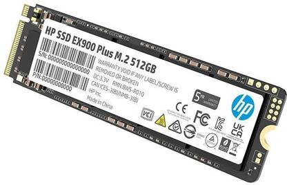 HP EX900 Plus NVMe Gen3.0 x 4.0 PCIe 3D NAND M.2 512 GB Laptop, Desktop, All in One PC's Black M.2 Internal Solid State Drive (SSD) (SSD S750 2.5")