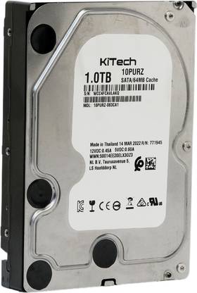 KITECH PURZ 1 TB Desktop Silver SATA Internal Hard Disk Drive (HDD) (10 PURZ)