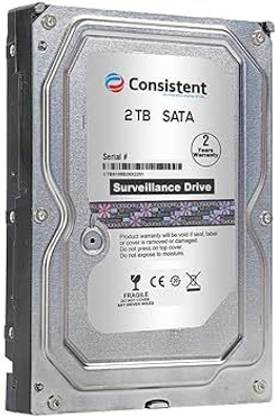 Consistent Sata 2 TB Desktop, Surveillance Systems Silver SATA Internal Hard Disk Drive (HDD) (2TB Sata Hard Drive)