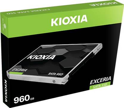 kioxia EXCERIA SATA BiCS FLASH 480 GB All in One PC's, Desktop, Laptop, Network Attached Storage, Servers, Surveillance Systems Green SATA Internal Solid State Drive (SSD) (LTC10Z480GG8)
