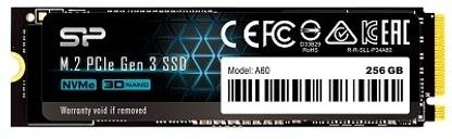 Silicon Power P34A60 256 GB Desktop, Laptop Black PCIe NVMe Internal Solid State Drive (SSD) (SP256GBP34A60M28)