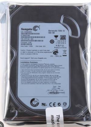 Seagate Desktop 500 GB Desktop, Surveillance Systems, Servers Silver SATA Internal Hard Disk Drive (HDD) (May vary)