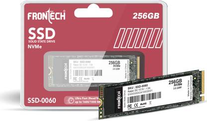 Frontech - 256 GB Desktop, Laptop, All in One PC's Black SATA III Internal Solid State Drive (SSD) (SSD-0060)