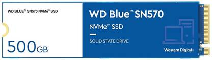WD Blue™ SN570 M.2 NVMe 500 GB Desktop, Laptop, All in One PC's, Network Attached Storage, Surveillance Systems Blue PCIe NVMe Internal Solid State Drive (SSD) (WDS500G3B0C)