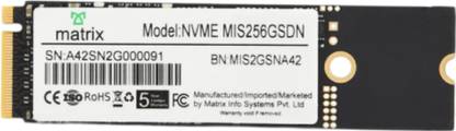 MATRIX NVME SOLID STATE DRIVE 256 GB Desktop, Laptop, All in One PC's Black PCIe NVMe Internal Solid State Drive (SSD) (XS00NVME256)