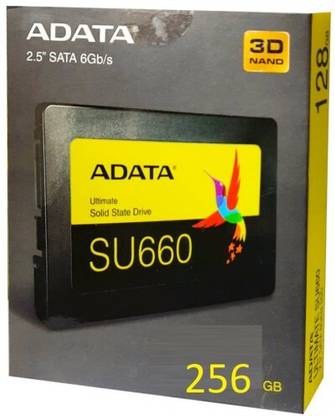 ADATA SSD 256 GB Laptop YALLOW BLACK SATA Internal Solid State Drive (SSD) (SU660)