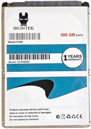 IRONTEK 500GB/5400RPM 500 GB Laptop, Desktop, All in One PC's Grey SATA Internal Hard Disk Drive (HDD) (IT500)