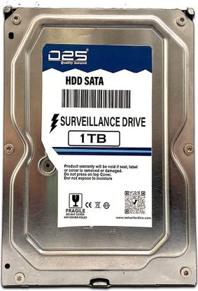 D25 Video 1TB 3.5 Inches Internal Hard Disk Drive for CCTV Camera, DVR, Desktop 1 TB Surveillance Systems Silver SATA Internal Hard Disk Drive (HDD) (For SeagateOEM SATA 1TB Internal Desktop HDD | 1TB HDD FOR CCTV DVR)