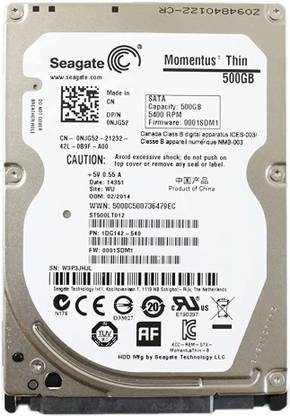 Seagate video 500 GB Laptop White, Silver SATA Internal Hard Disk Drive (HDD) (ST500MTP)