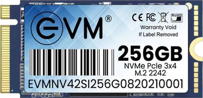 EVM NVMe (2242) 256 GB All in One PC's, Desktop, Laptop Blue PCIe NVMe Internal Solid State Drive (SSD) (EVMNV42/256GB)