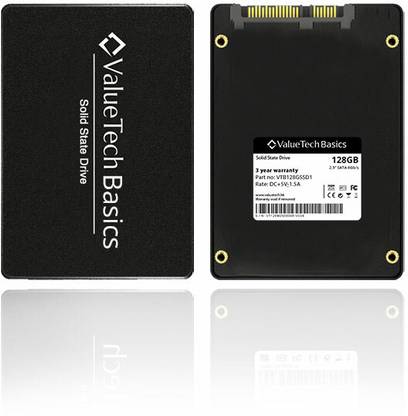 valueTech 128GB 128 GB Desktop Black SATA Internal Solid State Drive (SSD) (VTB128GSSD1)