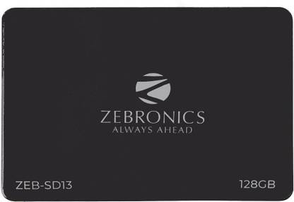 ZEBRONICS Smart 128 GB Desktop, Laptop, All in One PC's Black SATA Internal Solid State Drive (SSD) (ZEB-SD13)
