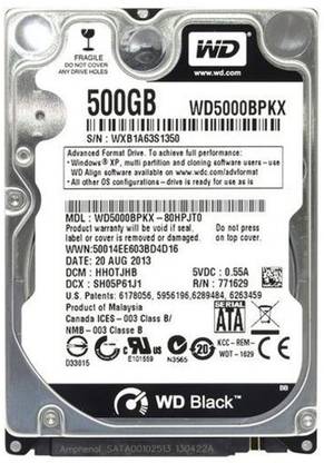 WD BLACK 500 GB Laptop Black SATA Internal Hard Disk Drive (HDD ...