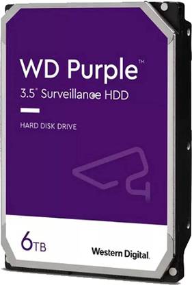WD Purple 6 TB Surveillance Systems Purple SATA Internal Hard Disk Drive (HDD) (WD62PURZ)
