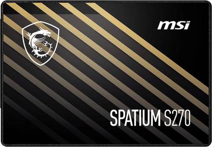 MSI SATA 240 GB Desktop, All in One PC's, Laptop Black SATA III Internal Solid State Drive (SSD) (Spatium S270)