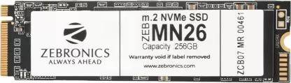 ZEBRONICS M.2 NVME SSD 256 GB Laptop, All in One PC's, Desktop Black M.2 Internal Solid State Drive (SSD) (ZEB-MN26)