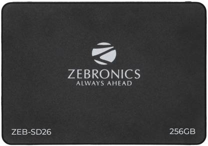 ZEBRONICS 2.5 SATA SSD 256 GB Laptop, Desktop, All in One PC's Black SATA Internal Solid State Drive (SSD) (ZEB-SD26)