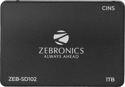 ZEBRONICS SD102 1 TB All in One PC's Black SATA III Internal Solid State Drive (SSD) (SD102 2.5" 1TB SSD, SATA III, 550MB/s Data Speed, Ultra Low Power.)