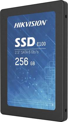 HIKVISION E100 256 GB Desktop, Laptop, All in One PC's, Surveillance Systems Black SATA Internal Solid State Drive (SSD) (HS-SSD-E100)