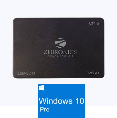 ZEBRONICS ZEB SD13 128 GB Desktop, Laptop Black SATA Internal Solid State Drive (SSD) (Windows 10 / MS Office)