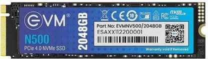 EVM N500 NVMe (Gen 4) 2048 GB All in One PC's, Desktop, Laptop Black PCIe NVMe Internal Solid State Drive (SSD) (EVMNV500/2048GB)