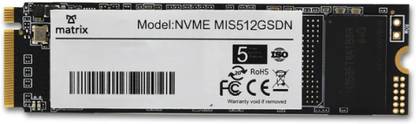 मैट्रिक्स NVME SOLID STATE DRIVE 512 GB डेस्कटॉप, लैपटॉप, ऑल इन वन PC इंटरनल सॉलिड स्टेट ड्राइव (ST-VLW512G)