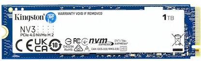 KINGSTON NV3 1 TB Desktop, Laptop, All in One PC's Blue PCIe NVMe Internal Solid State Drive (SSD) (SNV3S/1000G)