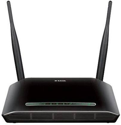 TUPrime D-Link DSL-2750U Wireless-N 300 Single_band ADSL2/2+ 4-Port Router RJ-11 Internet port.(Works with Telephone Line of BSNL & MTNL) Internal Modem