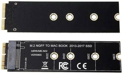 Tobo M.2 NVME SSD Convert Adapter Card for MacBook Air Pro Retina (Year 2013-2017), NVME/AHCI SSD Upgraded Kit for A1465 A1466 A1398 A1502 (Black Long Adapter) M.2 Internal Optical Drive