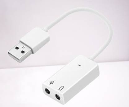 Smart Products USB SOUND ADAPTER 7.1 CHANNEL WHITE COLOR Internal Sound Card