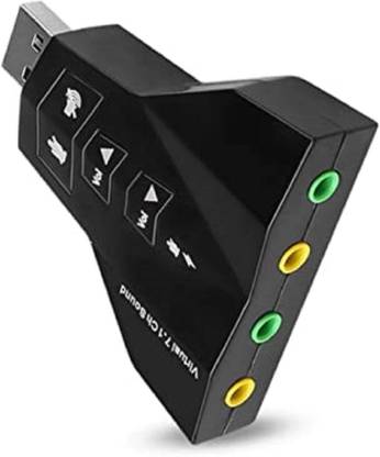 MESHIV 7.1 USB to 3D External Dual Sound Card CH Sound Speaker Double Audio Adapter USB Internal Sound Card