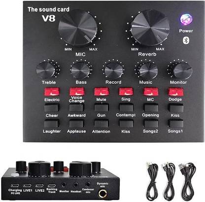 Urban Infotech Multifunctional Live Sound Card for Singing/Live Broadcasting/ Recording USB Internal Sound Card