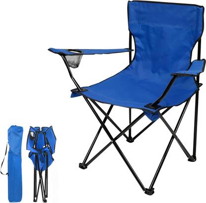 Deoxys Portable Foldable Camping Big Chair with Free Carry Bag for Fishing Foldable Polyester, Steel Inversion Chair