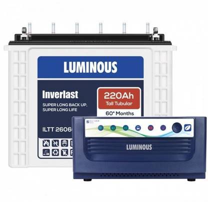 LUMINOUS EcoVolt1050+ILTT26060 Tubular Inverter Battery