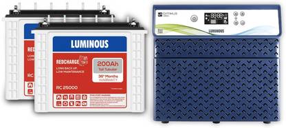 LUMINOUS Optimus 2800 with RC 25000 (200Ah) Tubular Inverter Battery
