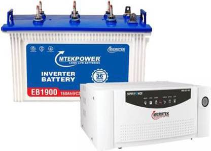 MTEK POWER EB 1900+Microtek Super Power Sine Wave 1000 Tubular Inverter Battery